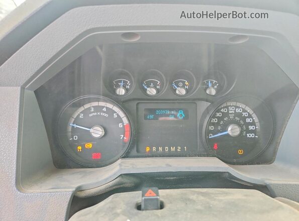 1FT7W2B60GEB96061 2016 FORD F250 White ხელსაწყოთა პანელის ხედი