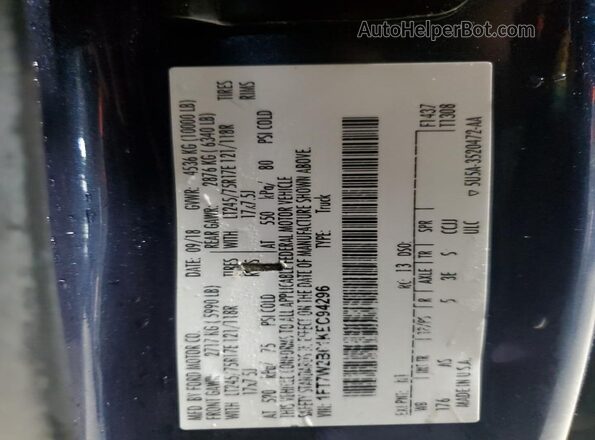 1FT7W2B61KEC94296 2019 FORD F250 Blue Շարժիչի բաժամունքի տեսք
