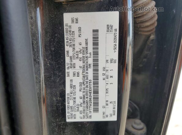 1FT7W2B62HEE01753 2017 FORD F250 Black Vista del compartimento del motor