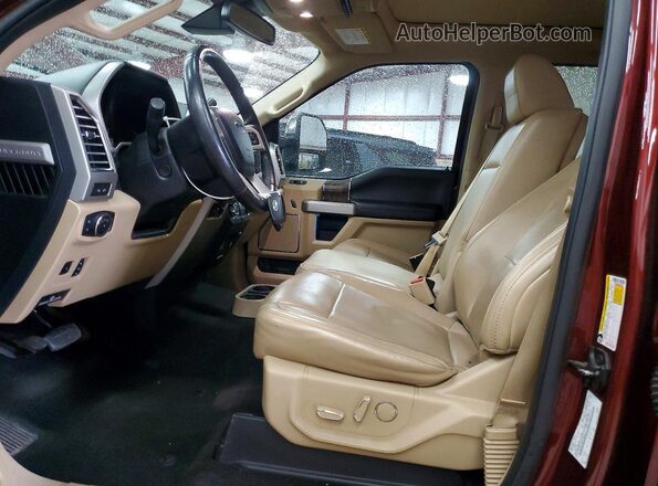 1FT7W2B65HEC19044 2017 FORD F250 Burgundy Widok wnętrza z przodu