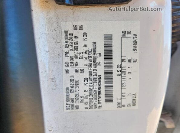 1FT7W2B66MED96020 2021 FORD F250 White Вид підкапотного простору