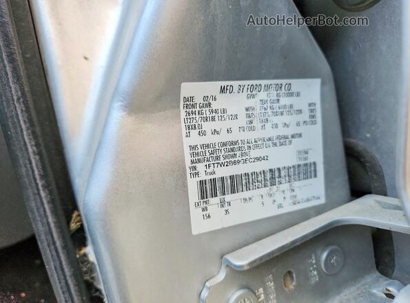 1FT7W2B69GEC29042 2016 FORD F250 Silver Շարժիչի բաժամունքի տեսք