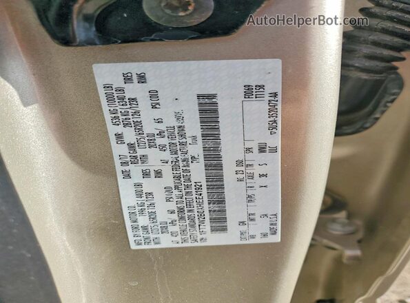 1FT7W2B6XHEE41921 2017 FORD F250 Beige Widok naklejki z numerem VIN