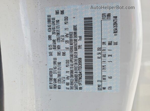 1FT7W2BA1TEC85958 2026 FORD F250 White Widok komory silnika