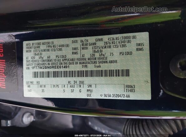 1FT7W2BN0REE61491 2024 FORD F-250 Blue Engine compartment view