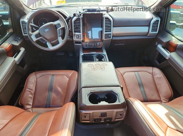 1FT7W2BT0KED36110 2019 FORD F250 Red Vista del salpicadero