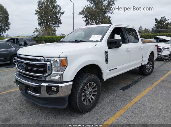 1FT7W2BT0NEC89469 2022 FORD F-250 White წინა მარცხენა ხედი სამი მეოთხედიდან