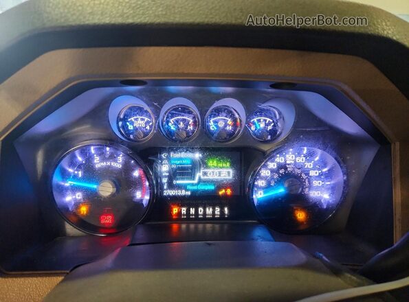 1FT7W2BT1GEB04333 2016 FORD F250 White Widok zestawu wskaźników