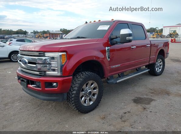 1FT7W2BT1KED37072 2019 FORD F-250 Red Առջևի ձախ երեք քառորդ տեսարան