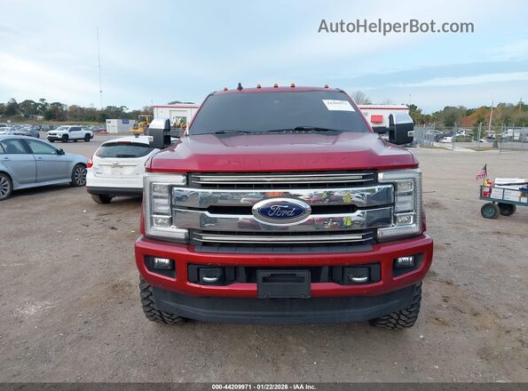 1FT7W2BT1KED37072 2019 FORD F-250 Red Սարքավորումների վահանակի տեսք