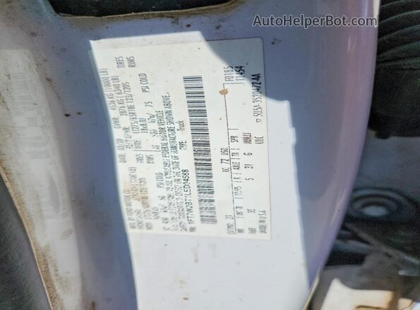 1FT7W2BT1LED04588 2020 FORD F250 White VIN კოდის სტიკერის ხედი