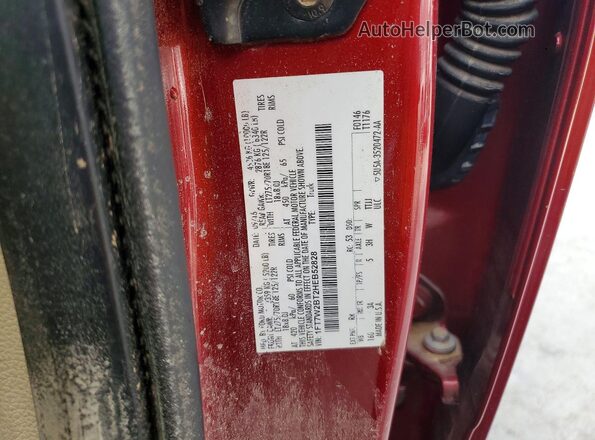 1FT7W2BT2HEB52828 2017 FORD F250 Burgundy ძრავის განყოფილების ხედი