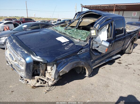 1FT7W2BT4GEA27358 2016 FORD F-250 Blue Առջևի ձախ երեք քառորդ տեսարան