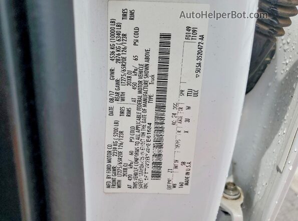 1FT7W2BT4HEE61684 2017 FORD F250 Белый Вид подкапотного пространства