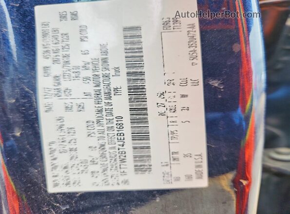 1FT7W2BT4JEB16810 2018 FORD F250 Blue Vista del compartimento del motor