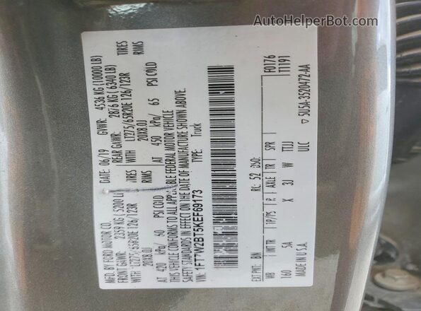 1FT7W2BT5KEF69173 2019 FORD F250 Gray Vista del compartimento del motor
