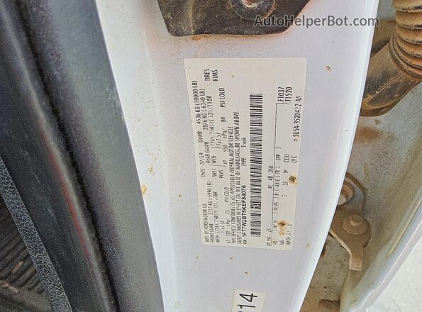 1FT7W2BT5KEF84076 2019 FORD F250 White Vista del compartimento del motor