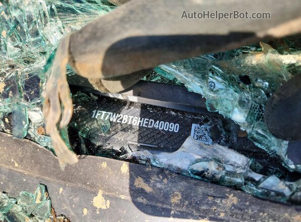 1FT7W2BT6HED40090 2017 FORD F250 Gray ძრავის განყოფილების ხედი