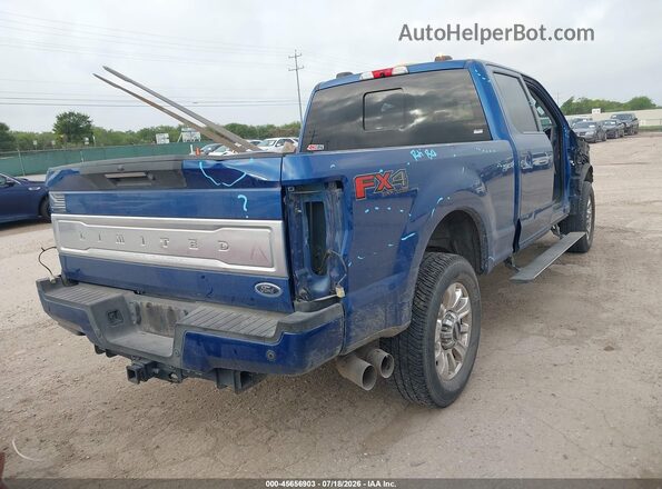 1FT7W2BT6NED39646 2022 FORD F-250 Blue Trasero derecho
