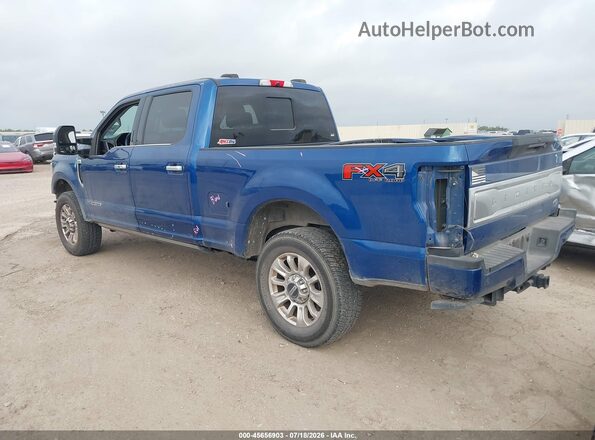 1FT7W2BT6NED39646 2022 FORD F-250 Blue Trasero izquierdo