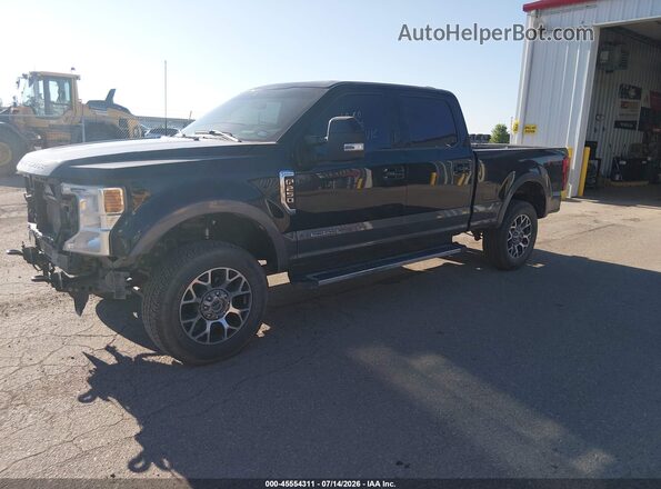 1FT7W2BT8NEC70393 2022 FORD F-250 Black წინა მარცხენა ხედი სამი მეოთხედიდან