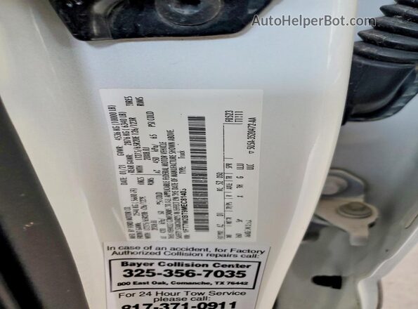 1FT7W2BT9MEC81403 2021 FORD F250 White Vista del compartimento del motor