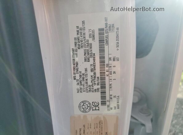 1FT7W2BT9NEE46934 2022 FORD F250 White Vista del compartimento del motor