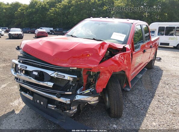 1FT7W3BT5NEF44784 2022 FORD F350 Red Vista frontal