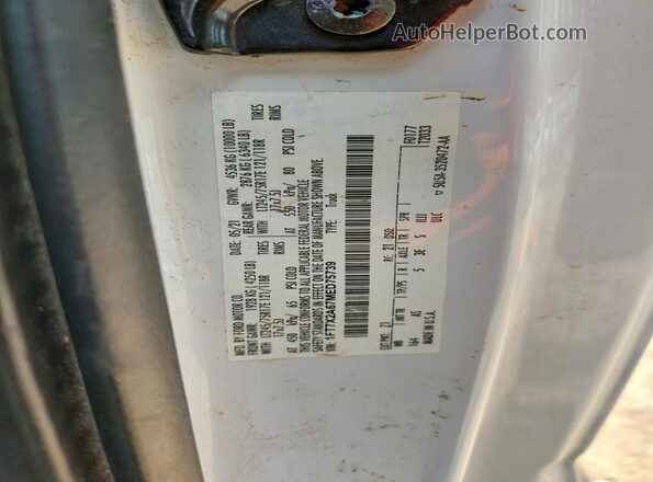 1FT7X2A67MED75739 2021 FORD F250 White Widok naklejki z numerem VIN