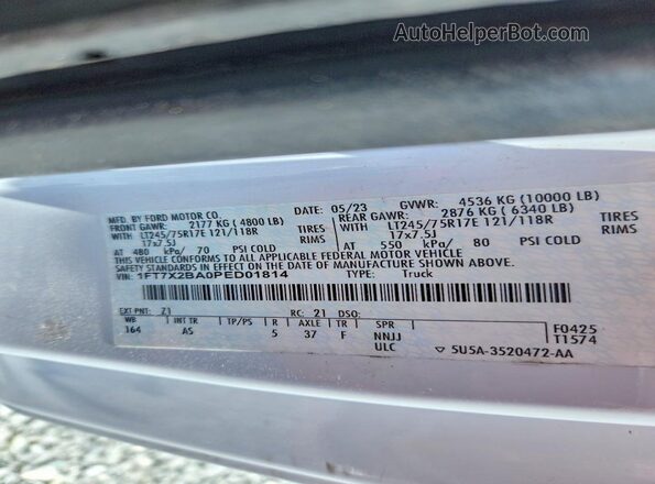 1FT7X2BA0PED01814 2023 FORD F250 White Engine compartment view