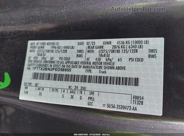 1FT7X2BN2PED58955 2023 FORD F-250 Серый Вид подкапотного пространства