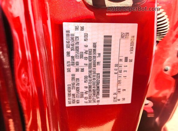 1FT8W2BM7REE12235 2024 FORD F250 Burgundy Вид підкапотного простору