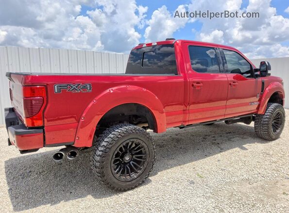 1FT8W2BT0MED25082 2021 FORD F250 Red უკანა მარჯვენა