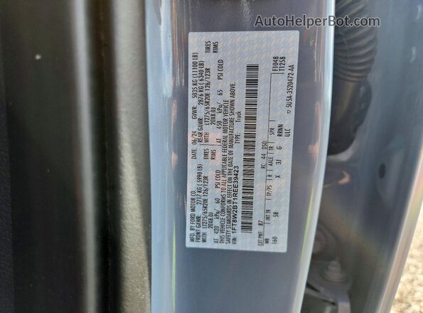 1FT8W2BT1REE39423 2024 FORD F250 Gray VIN sticker view