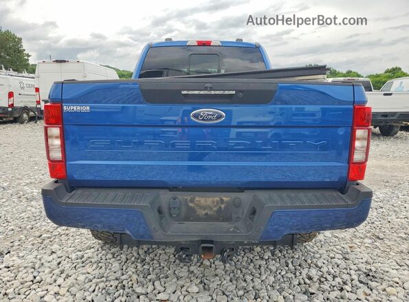 1FT8W2BT4NEE32685 2022 FORD F250 Blue Widok z tyłu