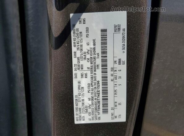 1FT8W2BT7NEE15296 2022 FORD F250 Silver ძრავის განყოფილების ხედი
