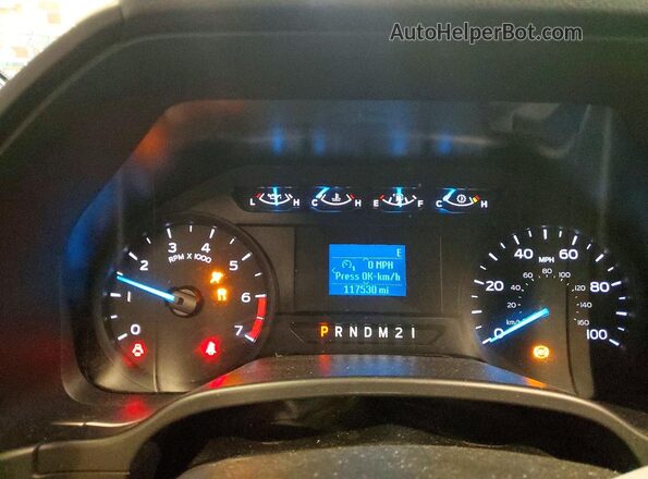 1FT8W3B67KEC21119 2019 FORD F350 White Instrument cluster view