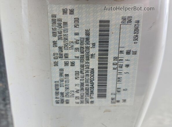 1FT8W3BA8PEC63004 2023 FORD F350 White Вид підкапотного простору