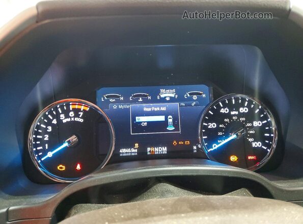 1FT8W3BN2MEC01905 2021 FORD F350 White Вид щитка приладів