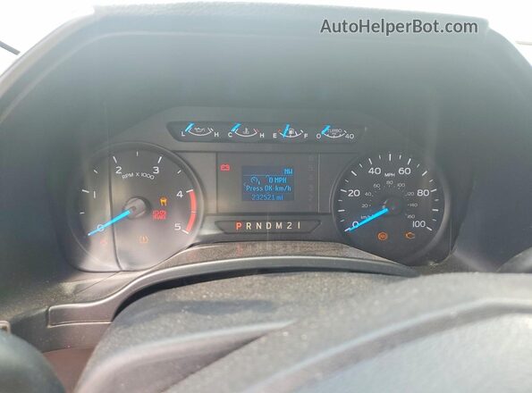 1FT8W3BT0HEF22667 2017 FORD F350 White Instrument cluster view