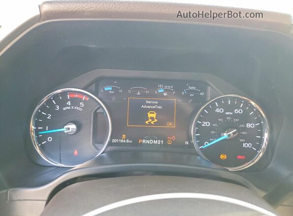 1FT8W3BT3KEE41427 2019 FORD F350 White ხელსაწყოთა პანელის ხედი