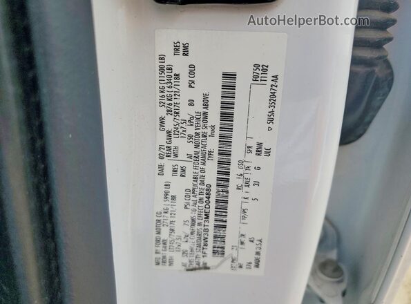 1FT8W3BT3MED04880 2021 FORD F350 White Vista del compartimento del motor