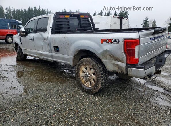 1FT8W3BT4KED94649 2019 FORD F350 Silver Trasero izquierdo