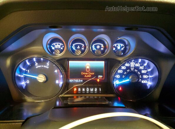 1FT8W3BT5GEA21885 2016 FORD F350 Черный Вид щитка приборов