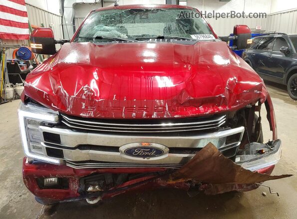 1FT8W3BT8KEF13402 2019 FORD F350 Red Вид спереду