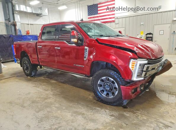 1FT8W3BT8KEF13402 2019 FORD F350 Red Передня права чверть