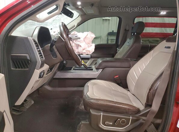 1FT8W3BT8KEF13402 2019 FORD F350 Red Вид салону спереду