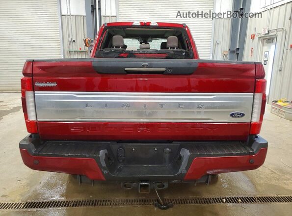 1FT8W3BT8KEF13402 2019 FORD F350 Red Вид ззаду