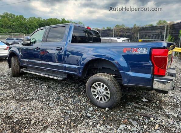 1FT8W3BT8LEC58803 2020 FORD F350 Blue Trasero izquierdo
