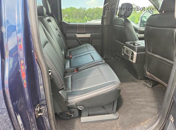 1FT8W3BT8LEC58803 2020 FORD F350 Blue Vista de los asientos traseros